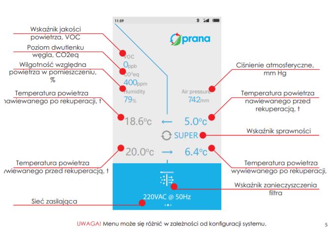 mobile applikacija PRANA